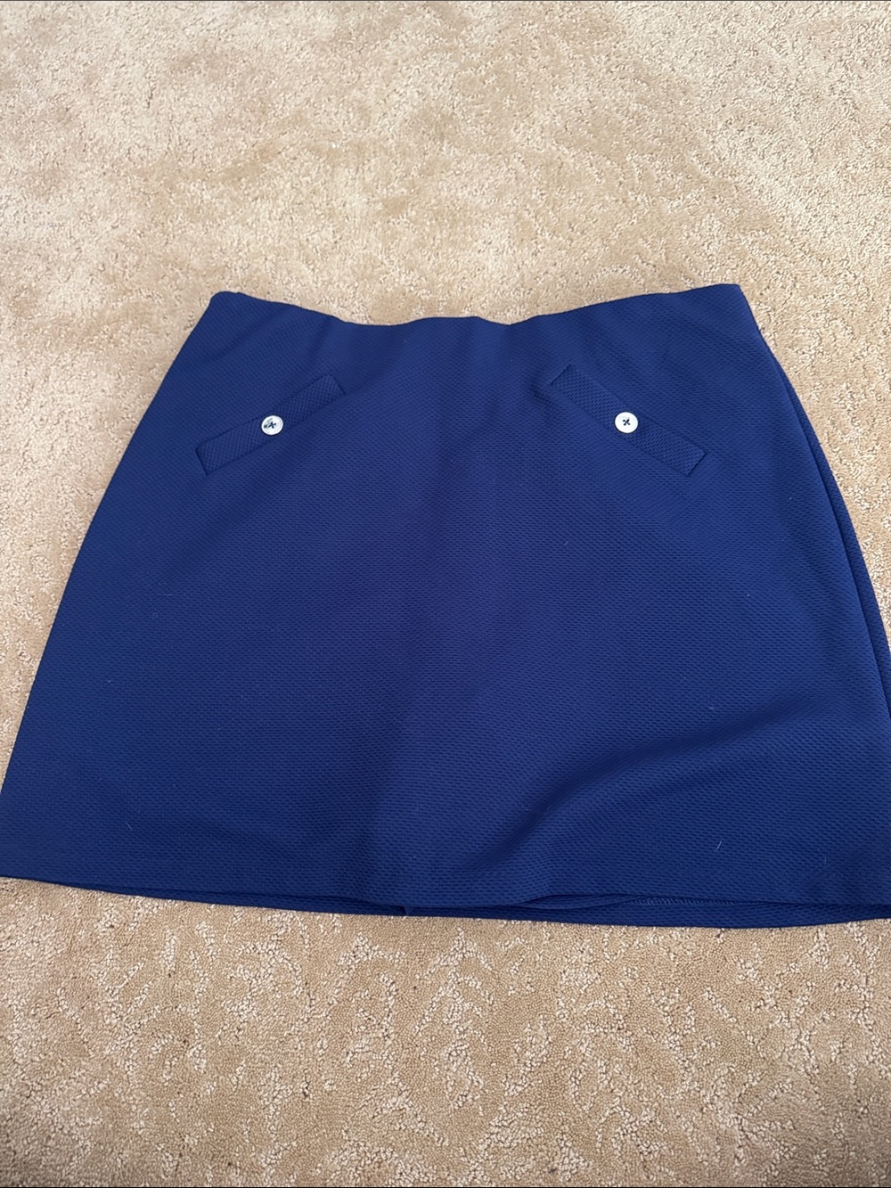 🔴Jones New York Navy Textured Mini Skirt